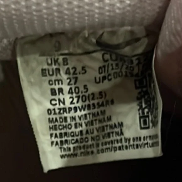 Nike Air Women's Pink Lace up Sneakers size 8 - Picture 11 of 11